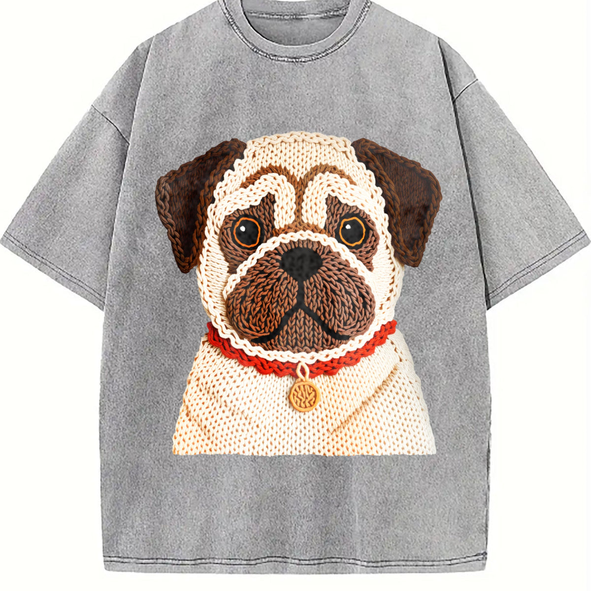 Winter A Pug Vintage Washed T-Shirt product image 5
