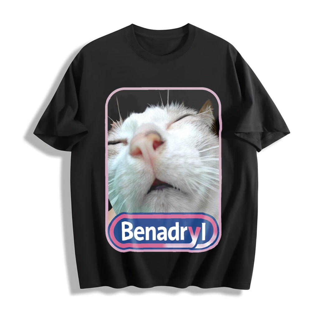 Benadryl Cat Funny Cotton T-Shirt product image 1