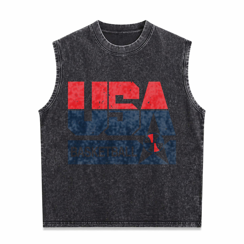 Summer USA Basketball Men's Washed Tank Top