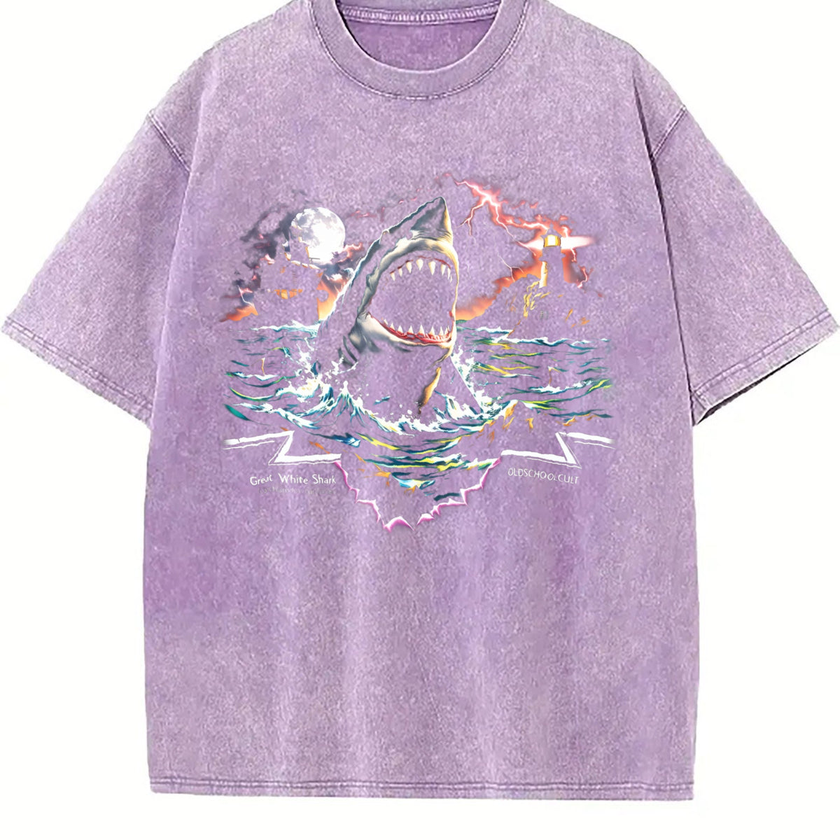 Great White Shark 90s Vintage Washed T-Shirt product image 6