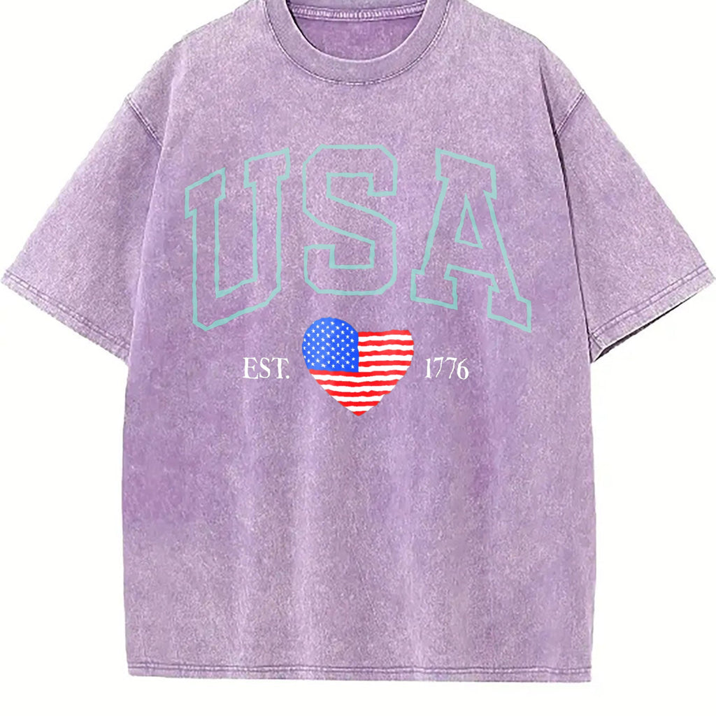 USA Flag Vintage Washed T-Shirt product image 6