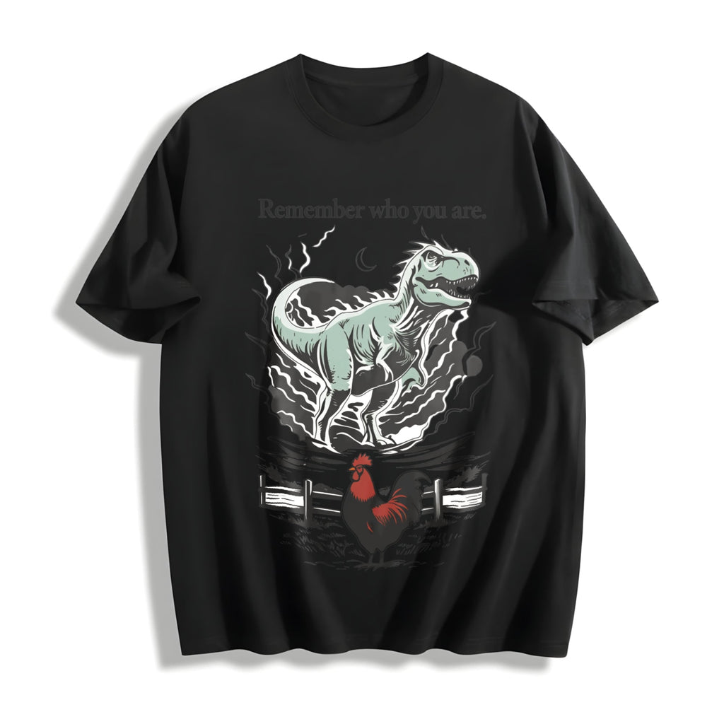 Remember Who You Are Dinosaur Cotton T-Shirt product image 1