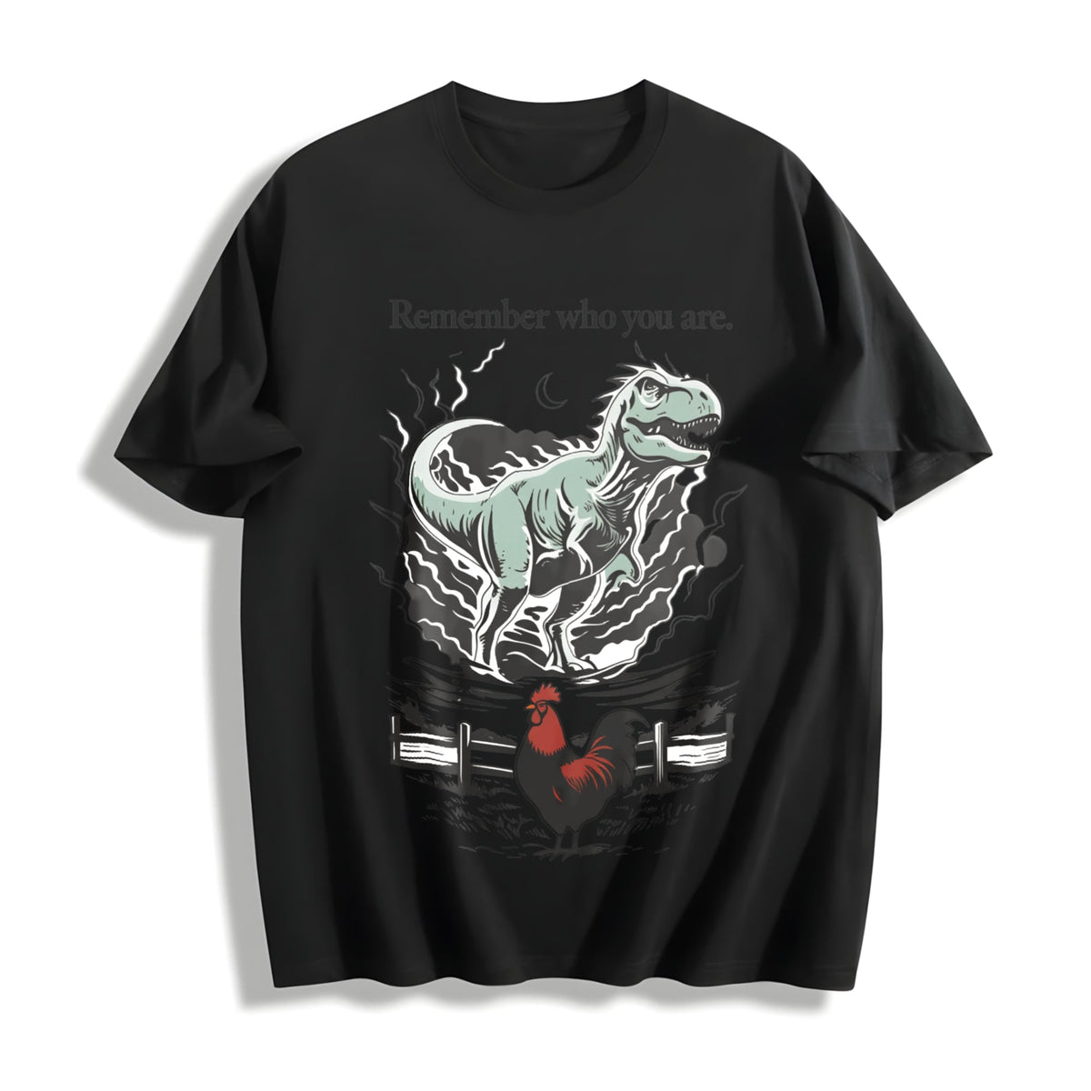 Remember Who You Are Dinosaur Cotton T-Shirt product image 1