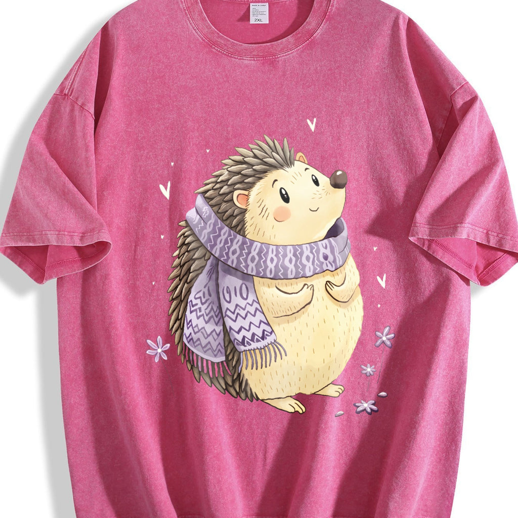 Scarf & Hedgehog Vintage Washed T-Shirt product image 7