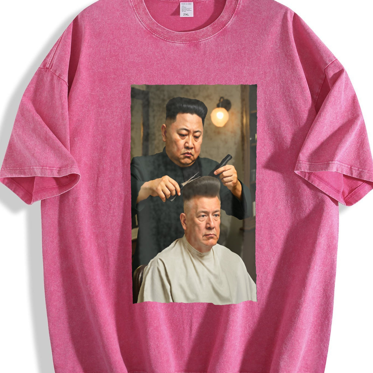 Kim Jong Un Cutting Donald Trump's Hair US Vintage Washed product image 5
