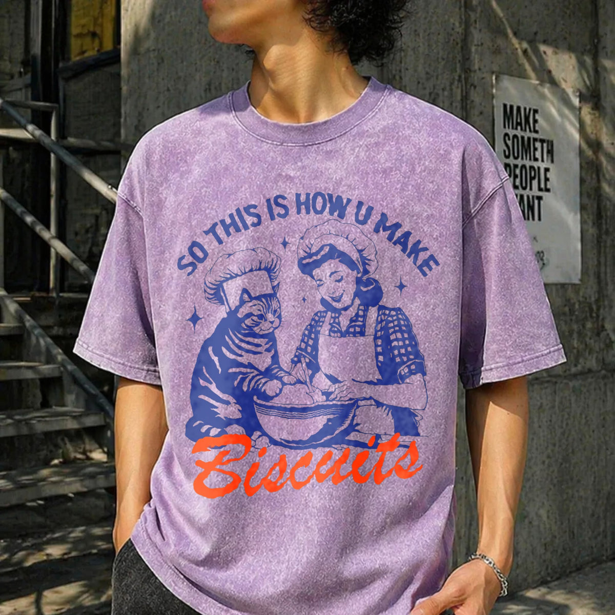 Cat Biscuits Vintage Washed T-Shirt product image 6