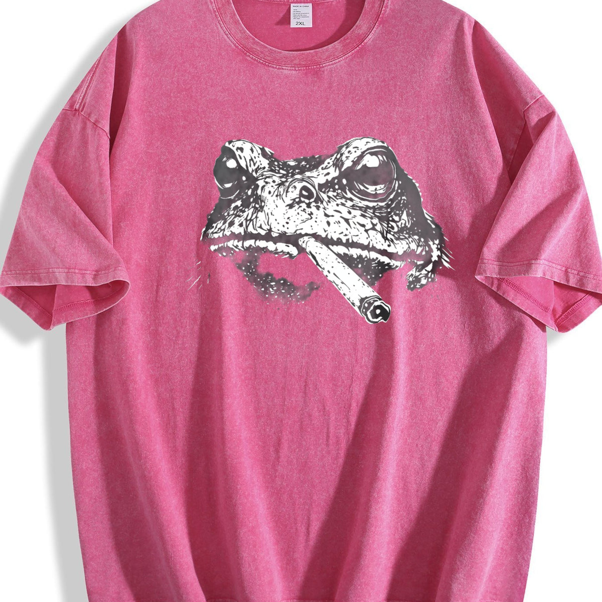 Smoking Frog Meme Vintage Washed T-Shirt product image 7