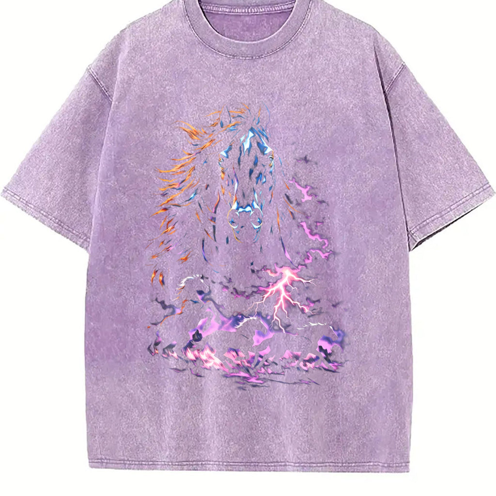 Lightning Horse 90s Vintage Washed T-Shirt product image 6
