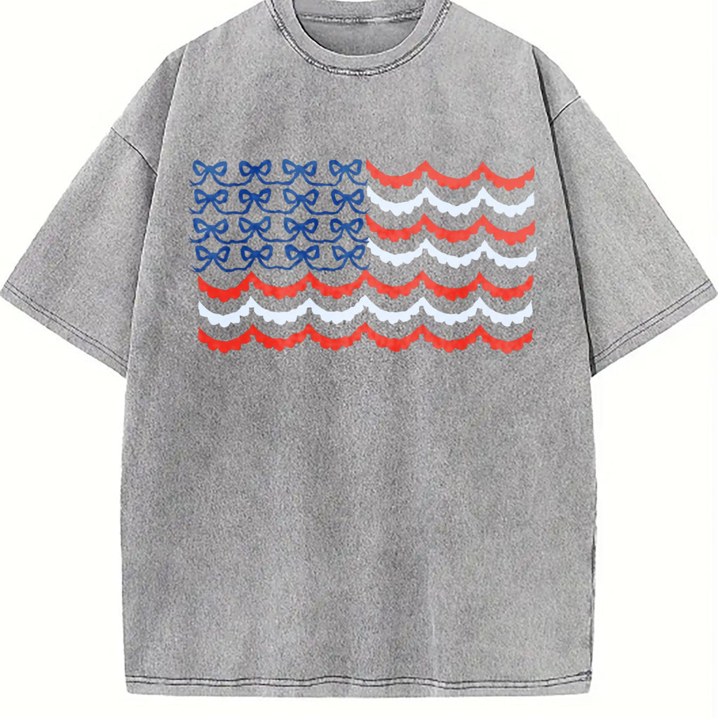USA Bow Coquette Vintage Washed T-Shirt product image 5