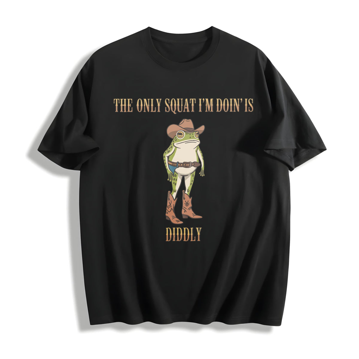 Funny Cowboy Frog Cotton T-Shirt product image 1