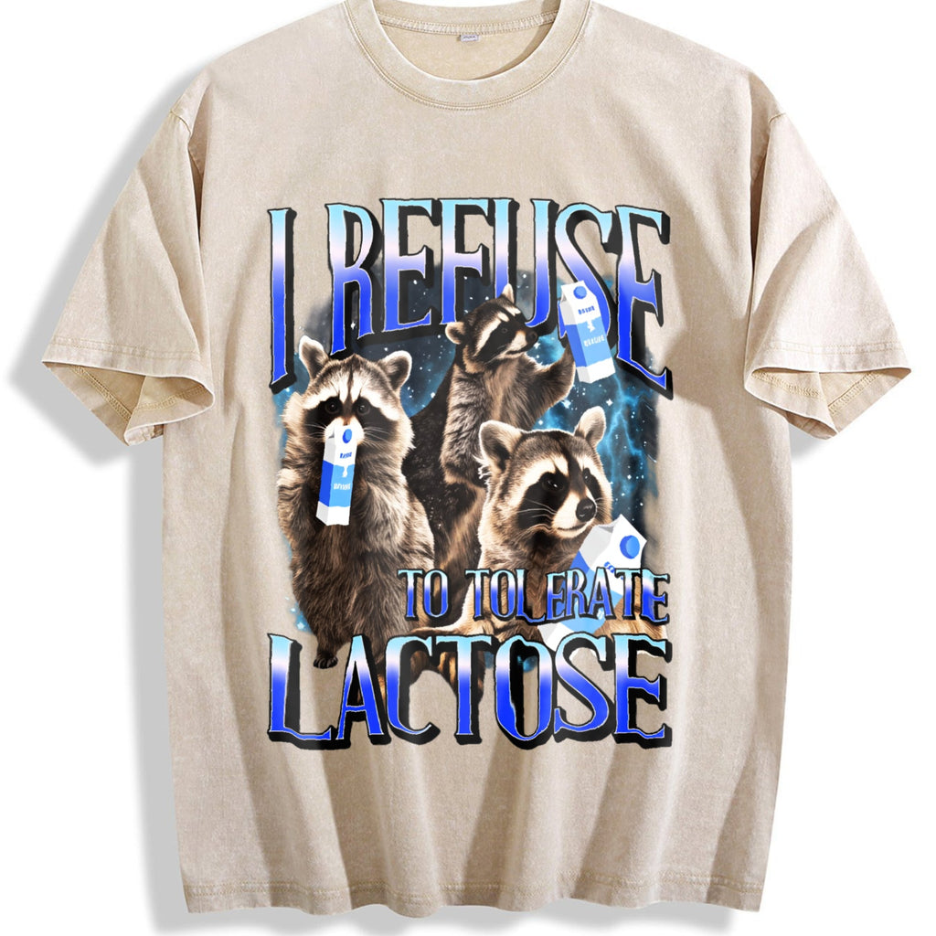 I Refuse To Tolerate Lactose Vintage Washed T-Shirt product image 1