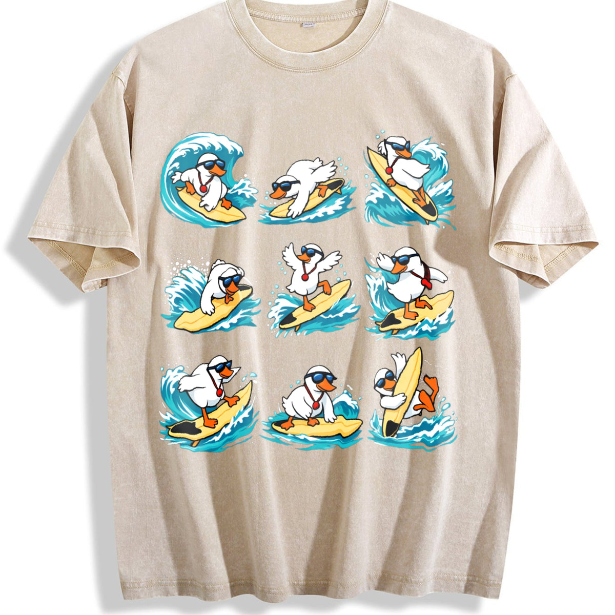 Funny Surfing Goose Vintage Washed T-Shirt product image 1
