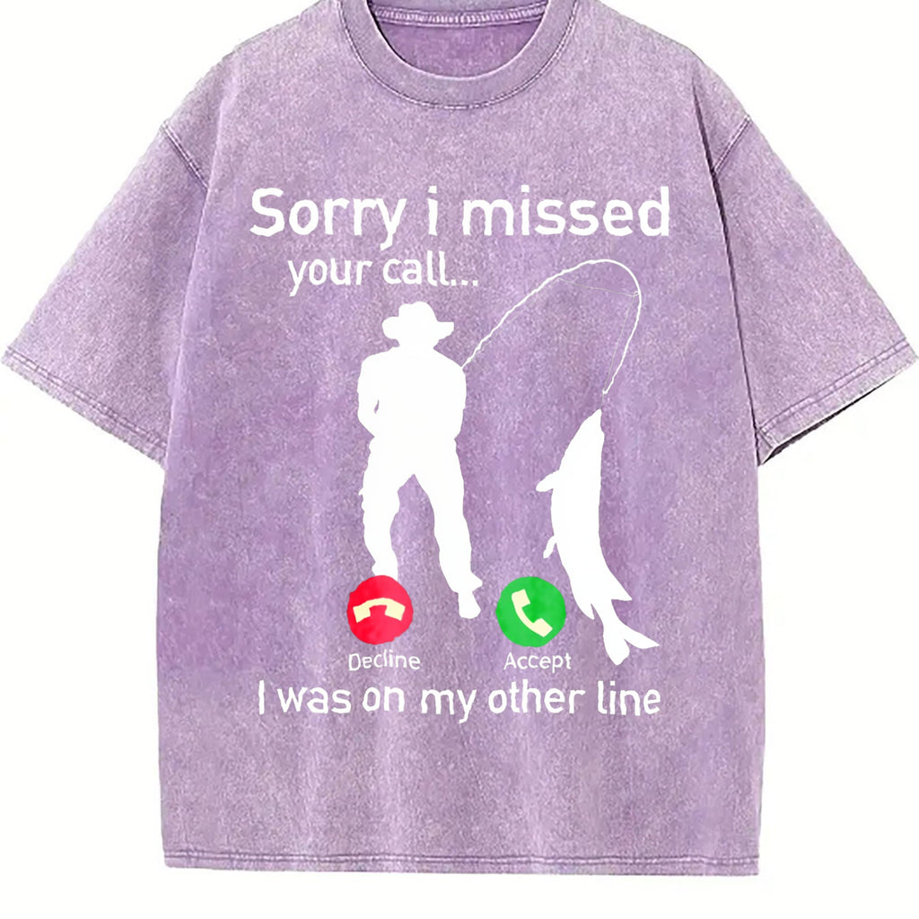 Fishing Phone Call With Line - Funny Fish Vintage Washed product image 6