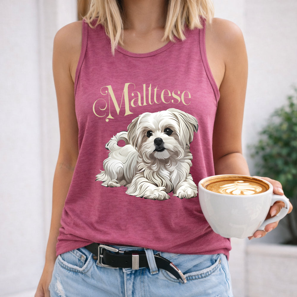 Cute Maltese Dogs Women's Tank Top