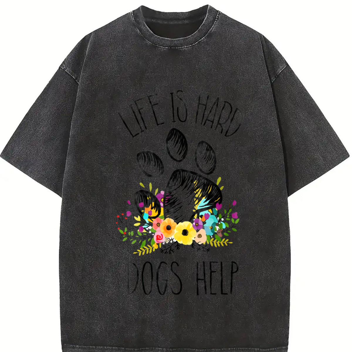 Dogs Help Vintage Washed T-Shirt product image 2