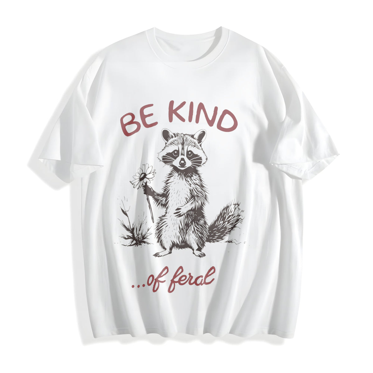 Be Kind Of Feral Racoon Cotton T-Shirt product image 2