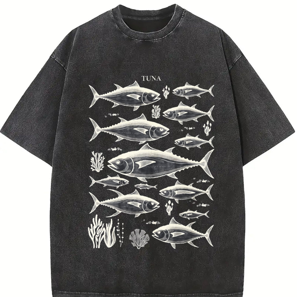 Tuna Fish 90s Vintage Washed T-Shirt product image 2