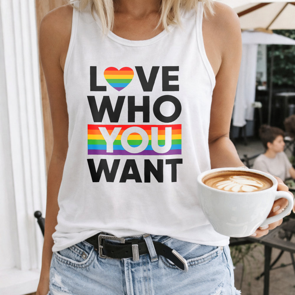 Love Who You Want Rainbow Women's Tank Top