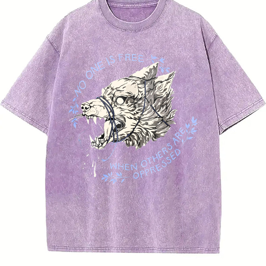 Faded Pure With A Wolf Head Vintage Washed T-Shirt product image 6
