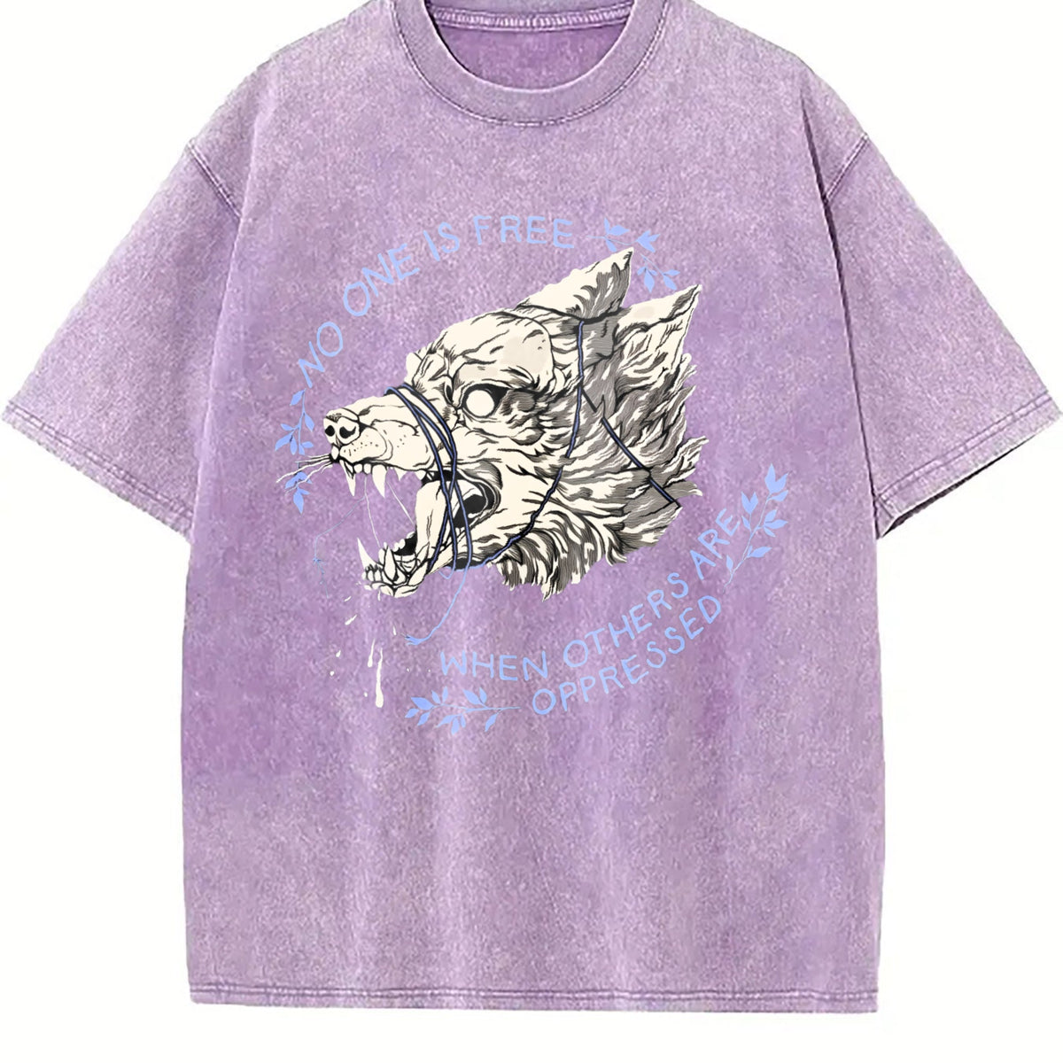 Faded Pure With A Wolf Head Vintage Washed T-Shirt product image 6
