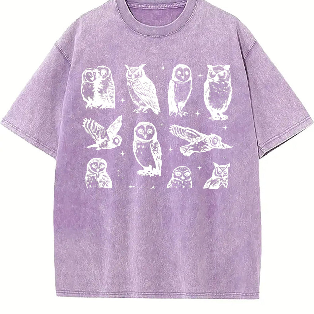 Owls 90s Tattoo Vintage Washed T-Shirt product image 6