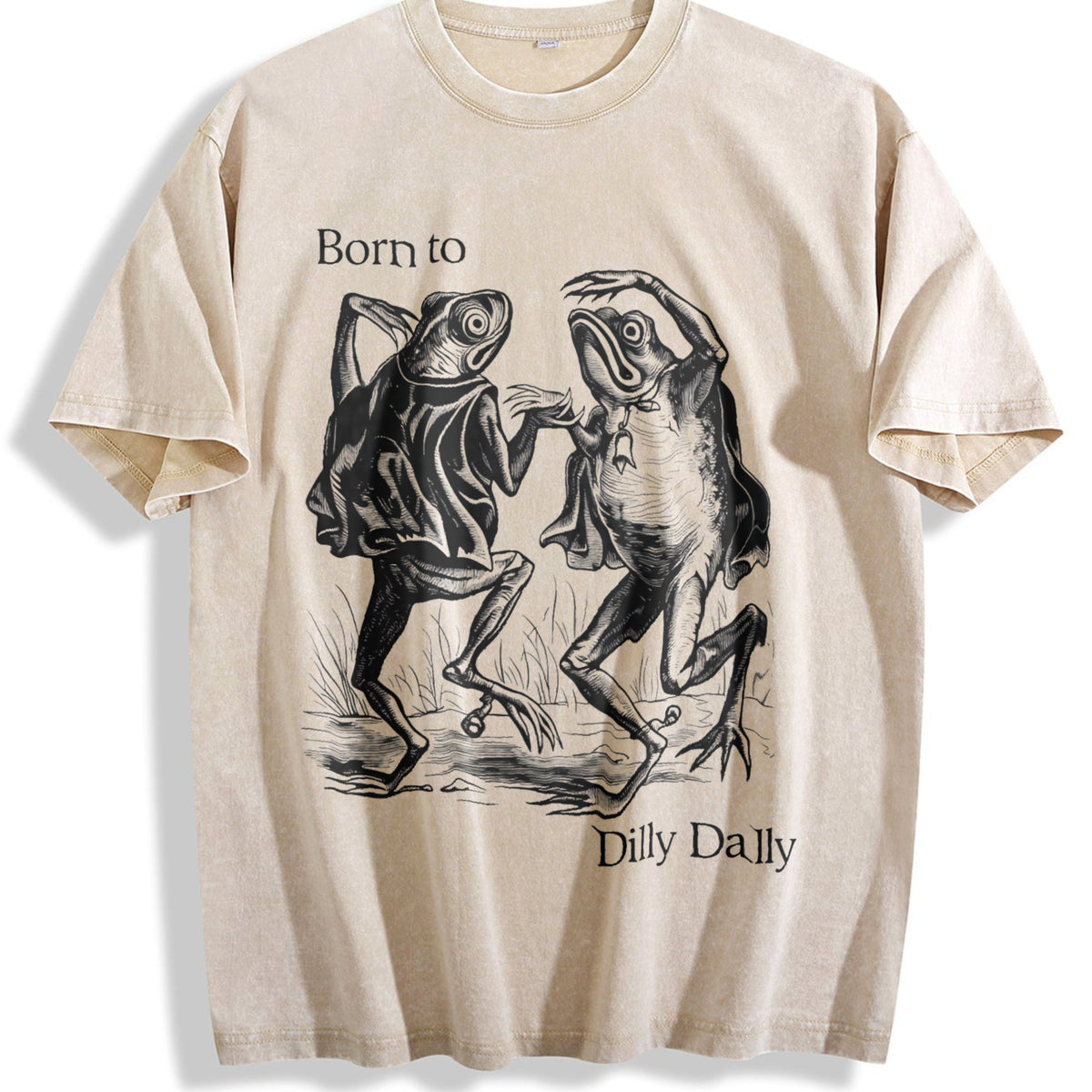 Born To Dilly Dally Frog Vintage Washed T-Shirt product image 1
