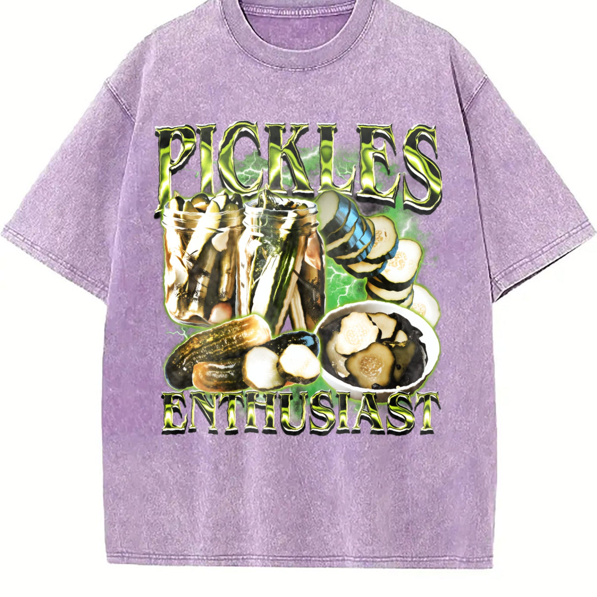 Pickle Enthusiast 90s Vintage Washed T-Shirt product image 6