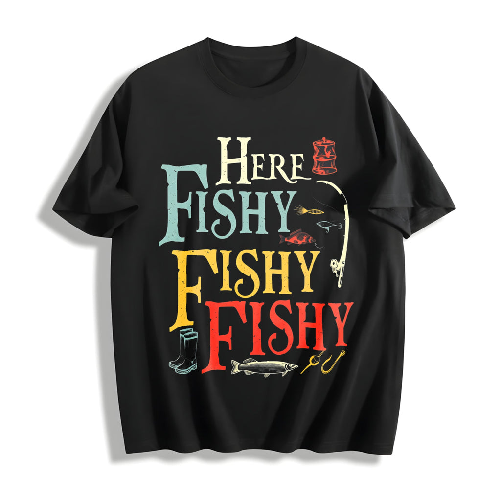 Here Fishy - Quick-dry With Colorful Fishing Cotton T-Shirt product image 1