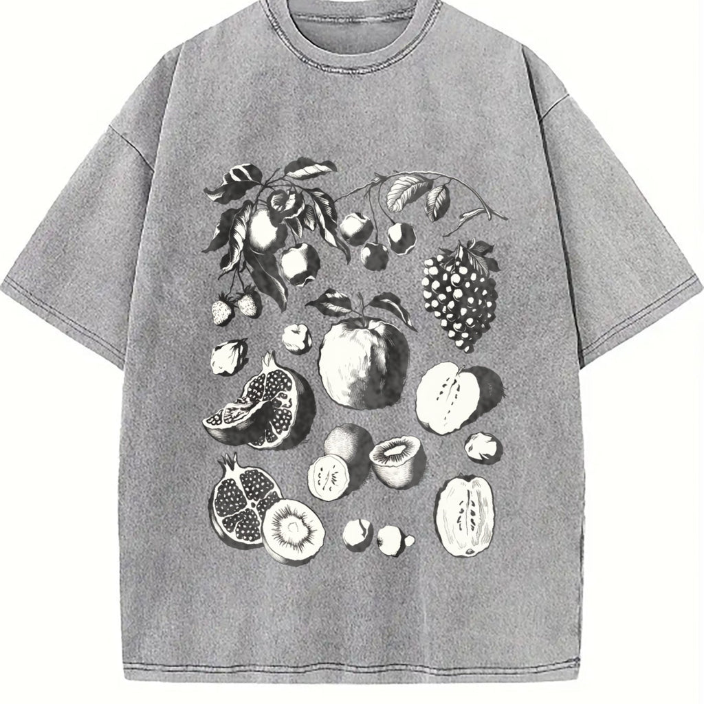 Fruits And Berries 90s Tattoo Vintage Washed T-Shirt product image 5