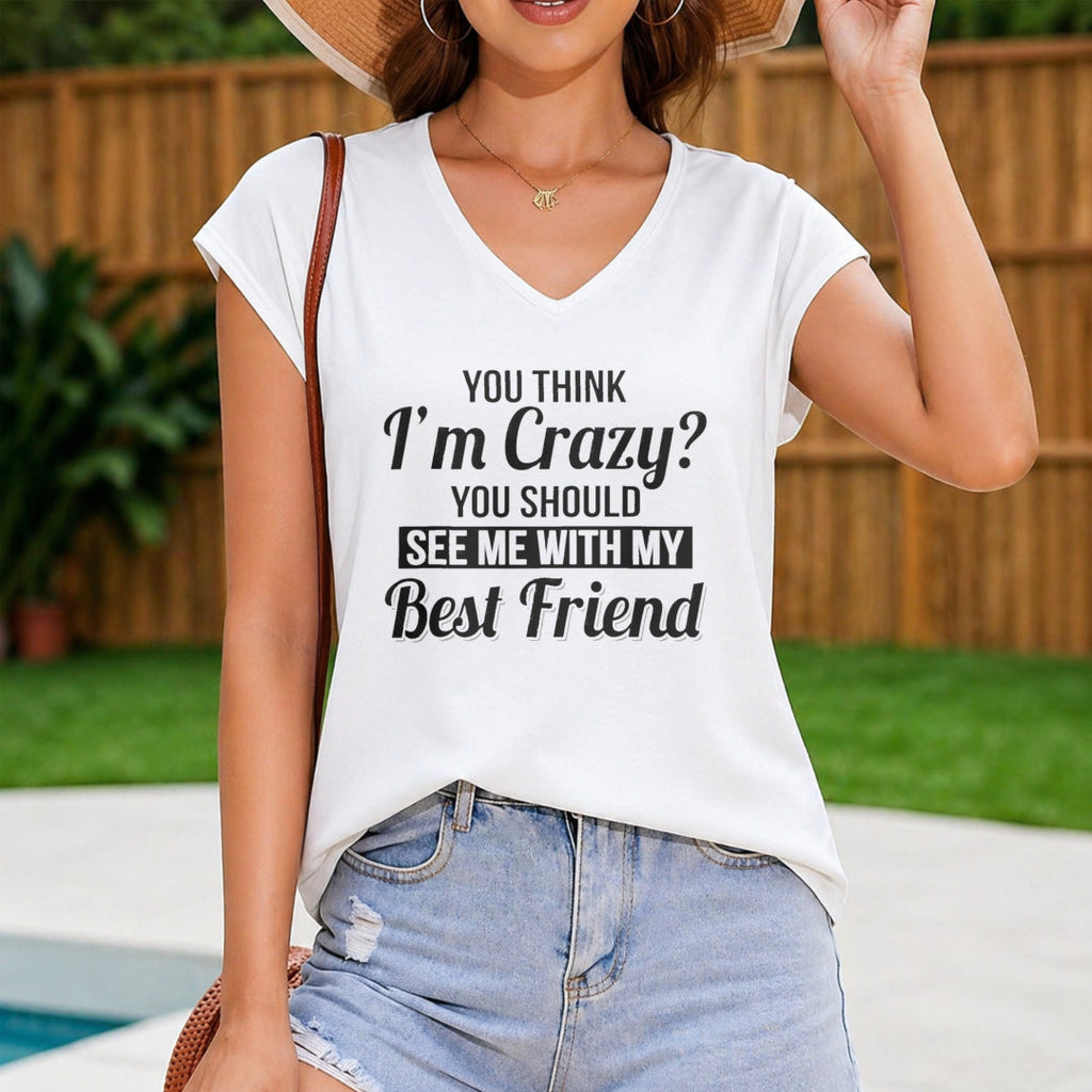 Going Out Or As Women's V-Neck Tank Top