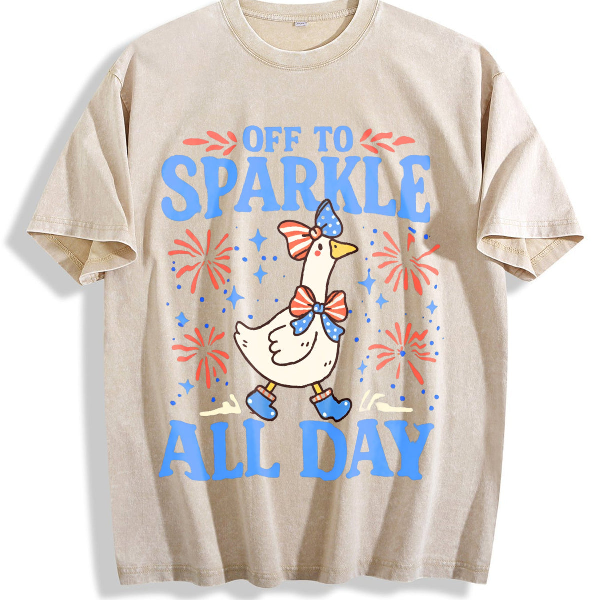 4th Of July Goose Vintage Washed T-Shirt product image 1