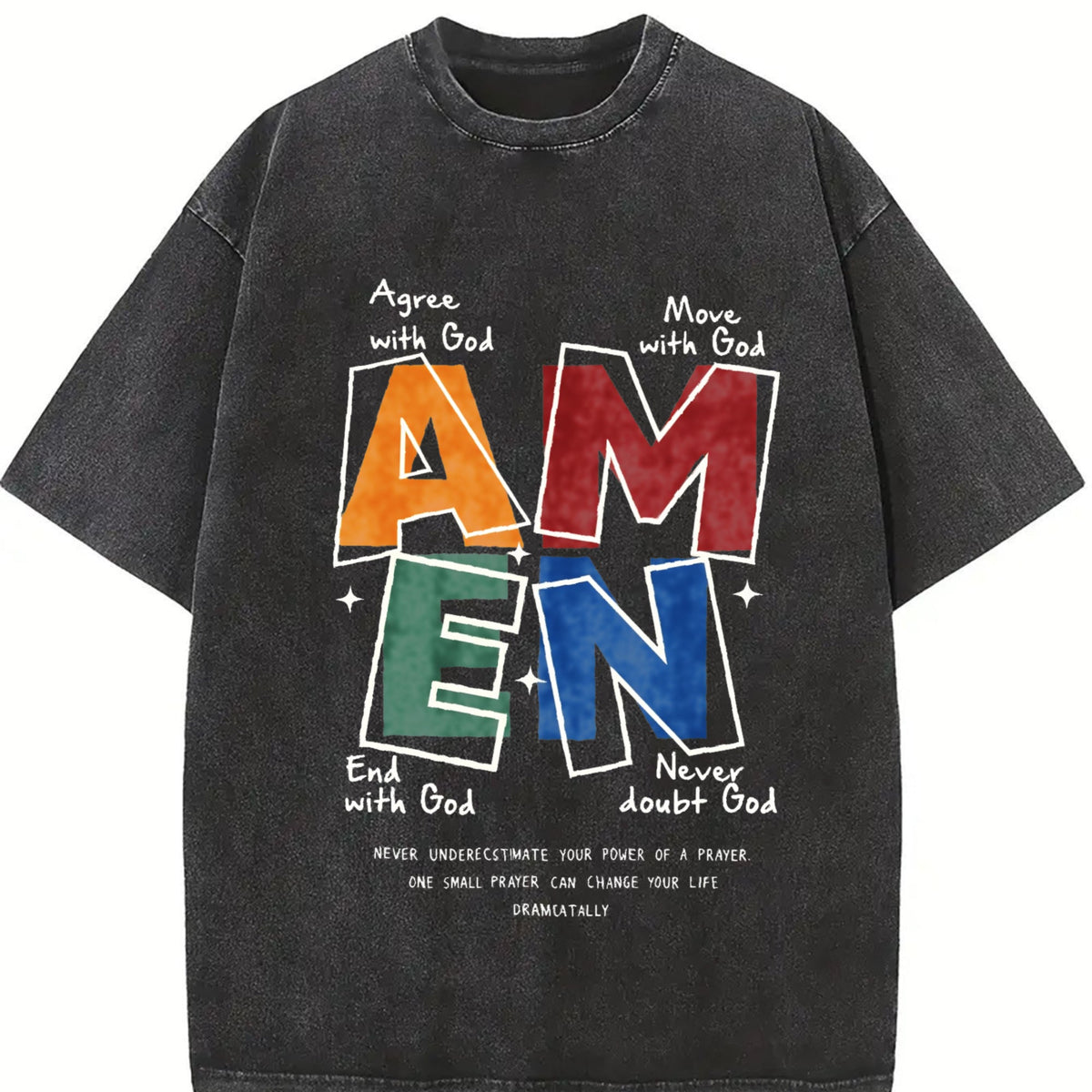 Amen Classic Letter Header Vintage Washed T-Shirt product image 2