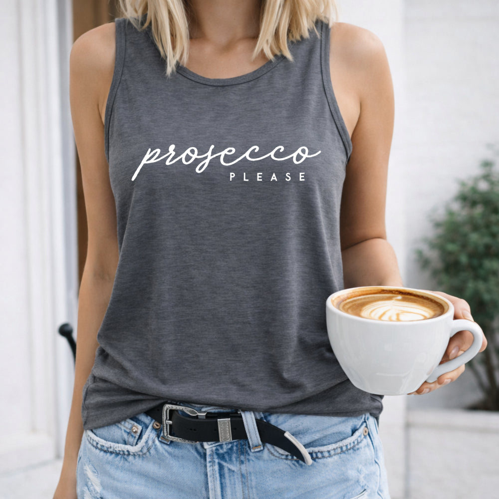 Prosecco Please - Black Women's Tank Top
