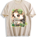 Summer : Hedgehog With Jewelry And Lucky Four-leaf Vintage Washed T-Shirt