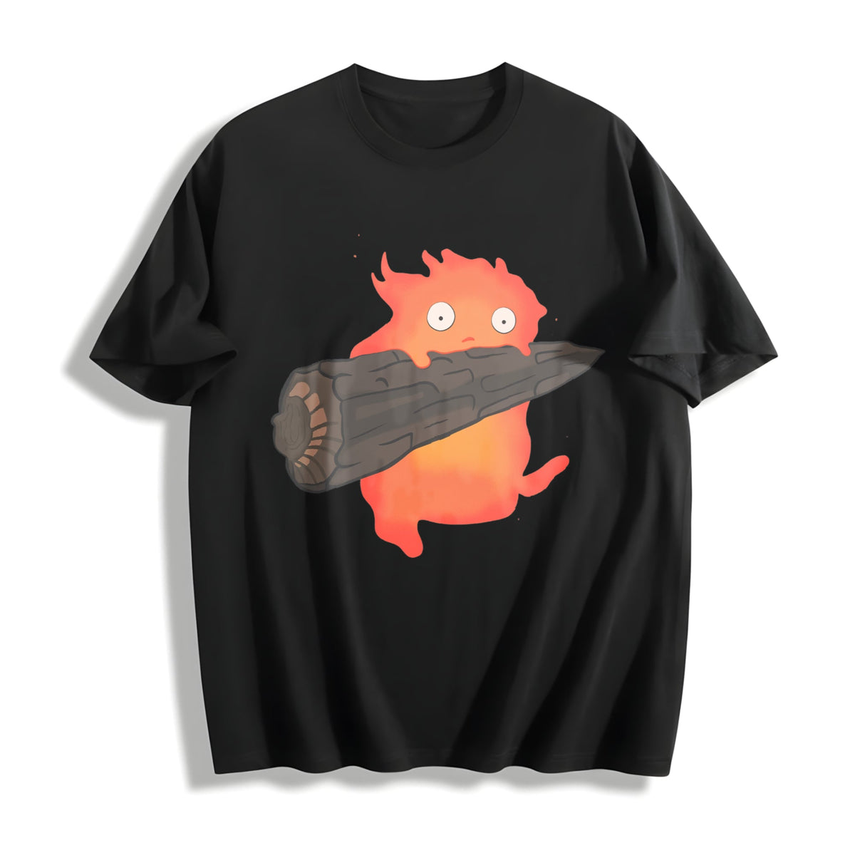 Calcifer's Howl's Moving Castle Cotton T-Shirt product image 1