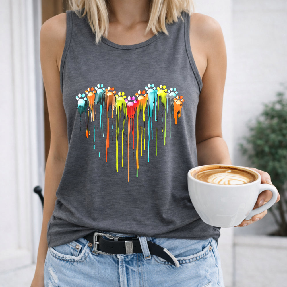 Cartoon Ink Heart Women's Tank Top
