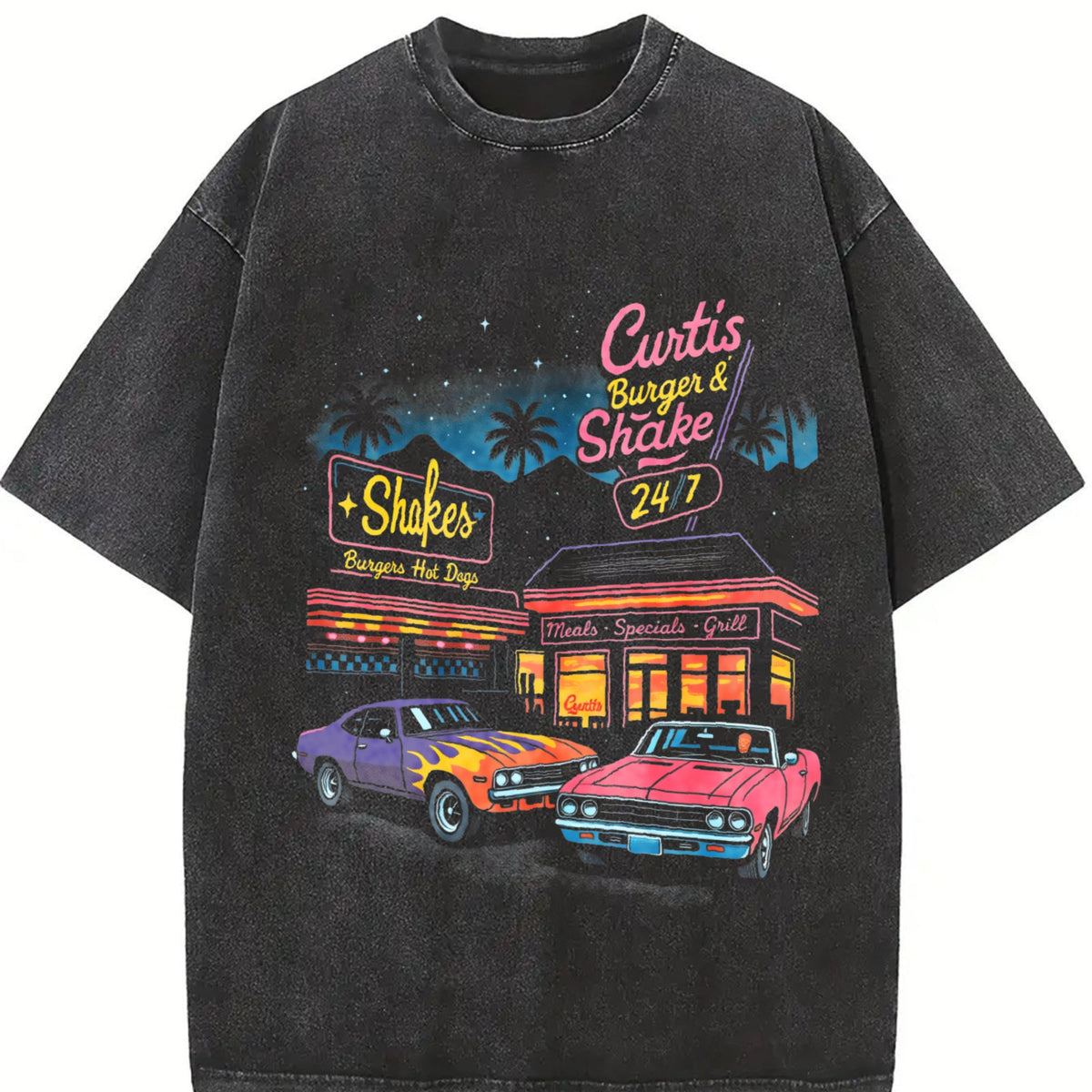 Muscle Car 90s Vintage Washed T-Shirt product image 2