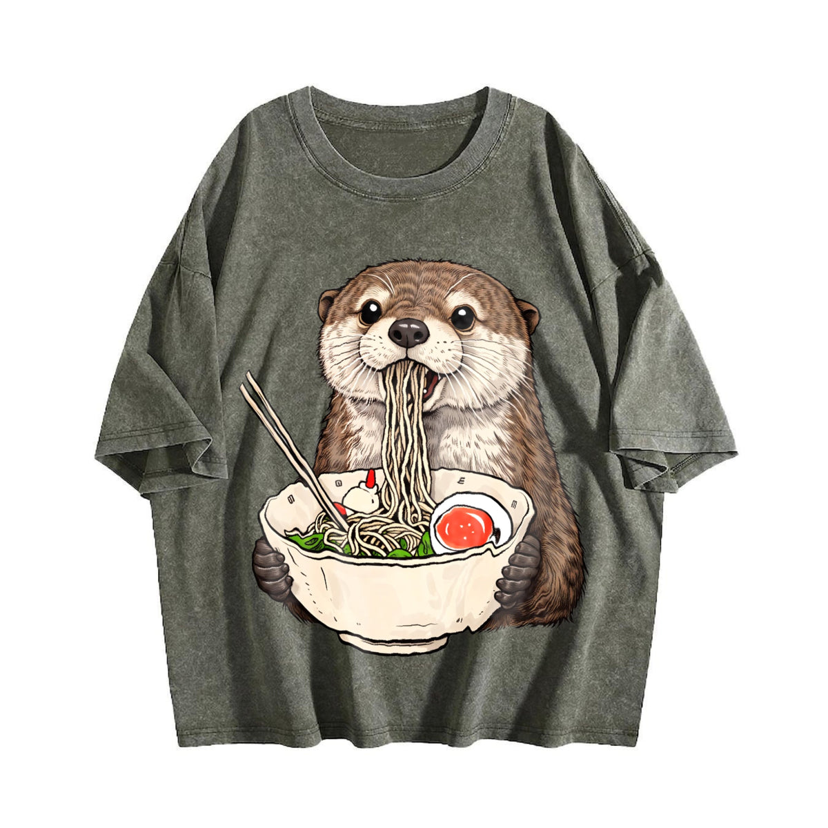 Otter Ramen Vintage Washed T-Shirt product image 4