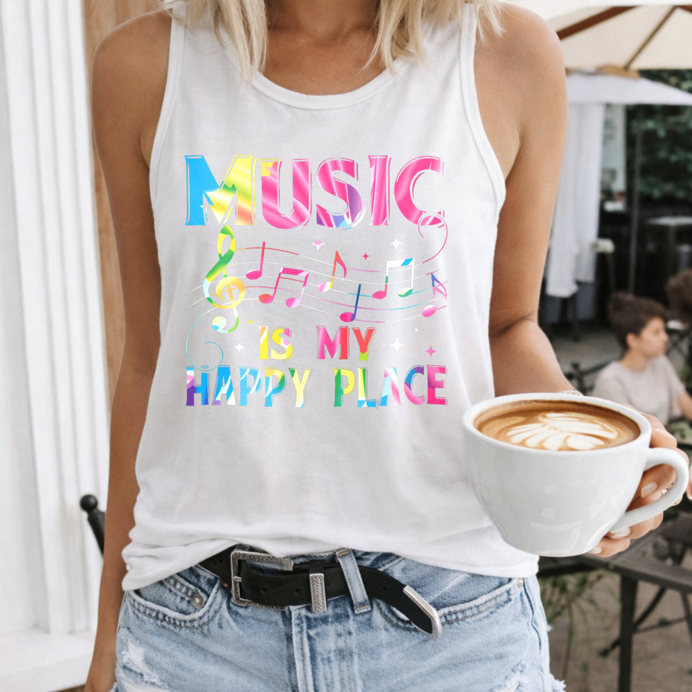 Music Is My Happy Place Women's Tank Top