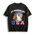 My Pronouns Are USA Eagle American Funny 4th Of July Cotton product image 1