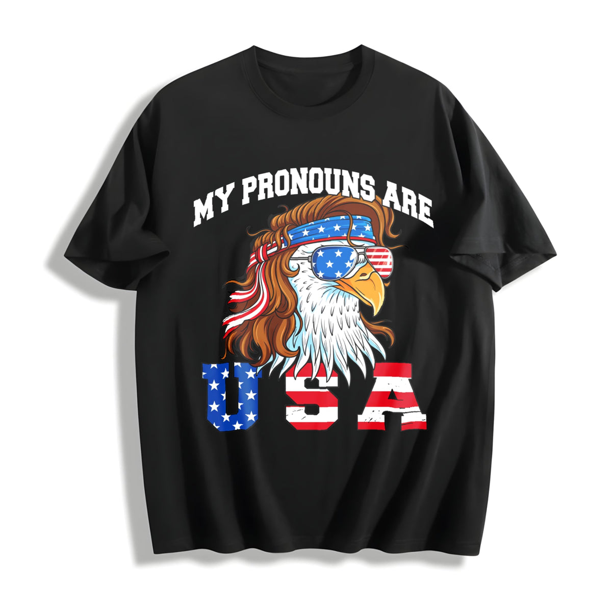 My Pronouns Are USA Eagle American Funny 4th Of July Cotton product image 1