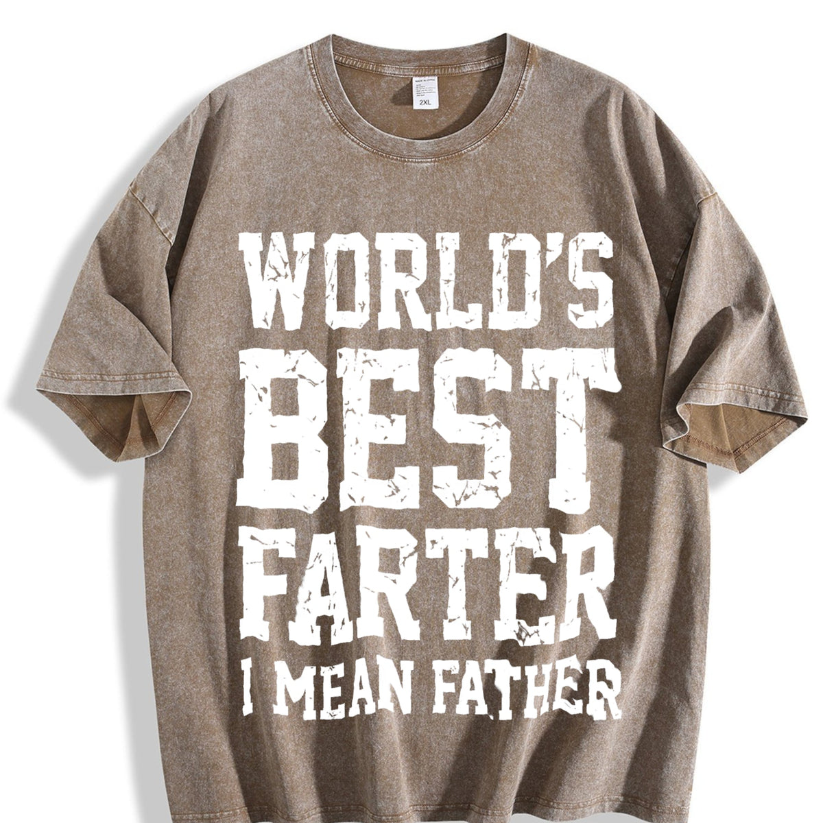 World Best Farter I Mean Father Vintage Washed T-Shirt product image 3
