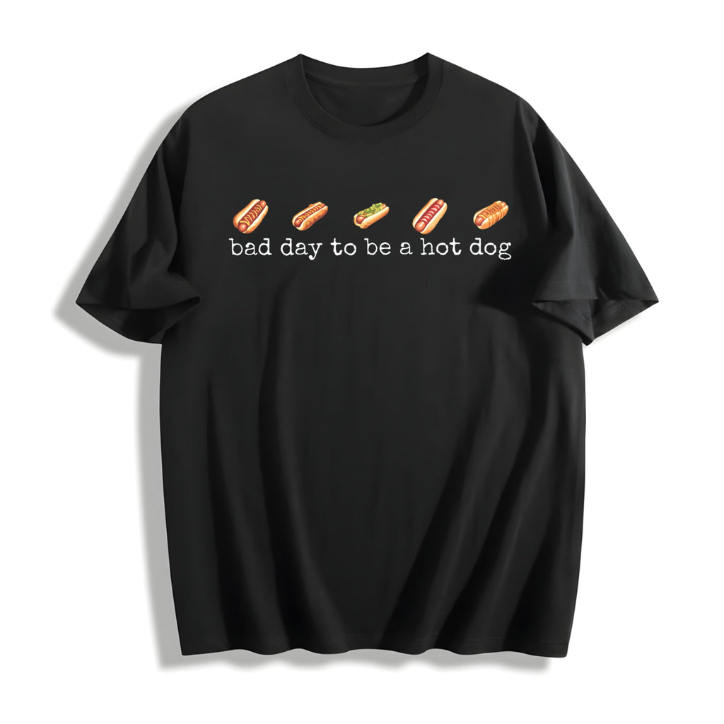 Bad Day To Be A Hotdog Cotton T-Shirt product image 1