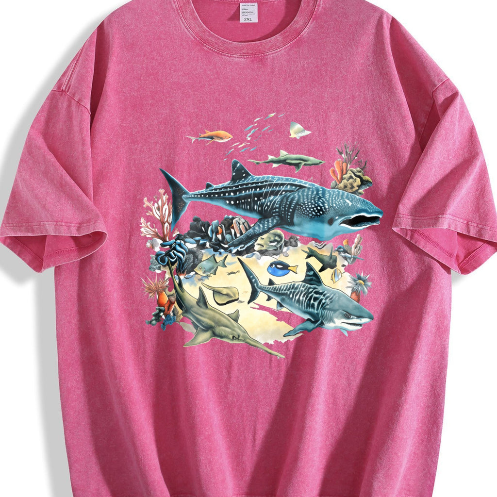 Marine Biology Ocean Sharks Illustration Boxy - - - Sea product image 7