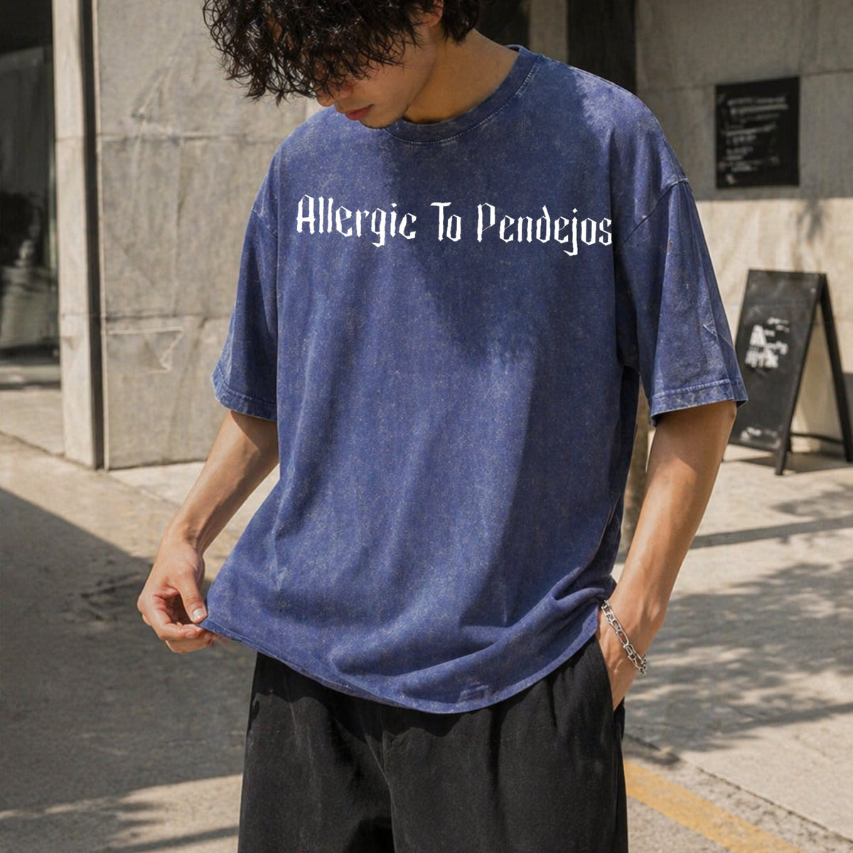 Allergic To Pendejos Latin Spanish Slang Funny Vintage product image 8
