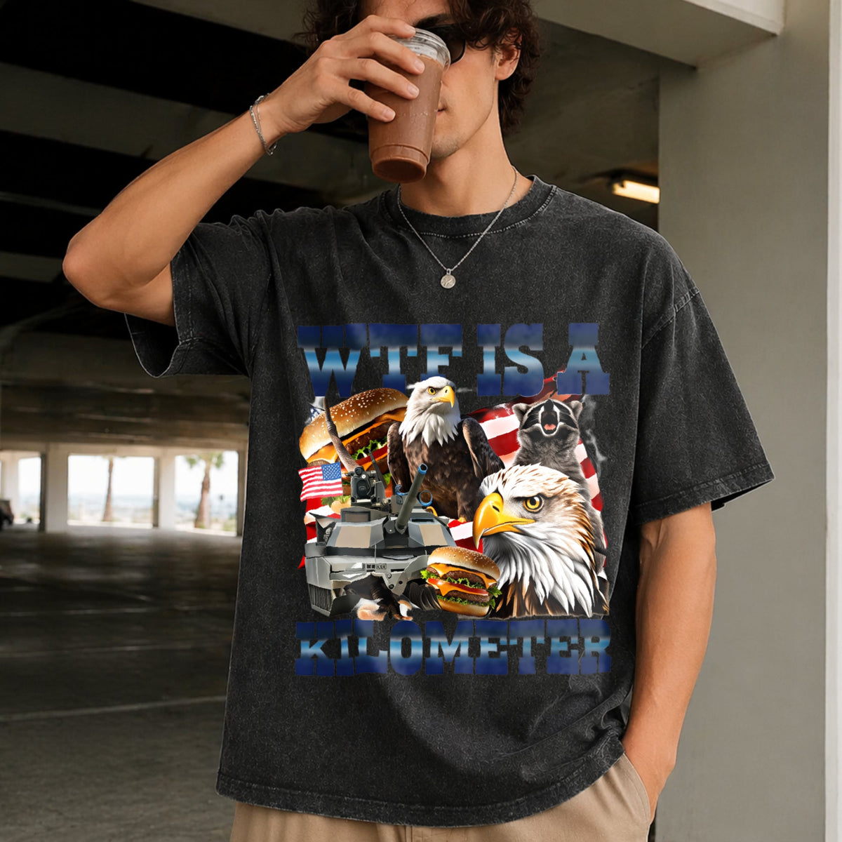 WTF Is A Killometer Vintage Washed T-Shirt product image 2