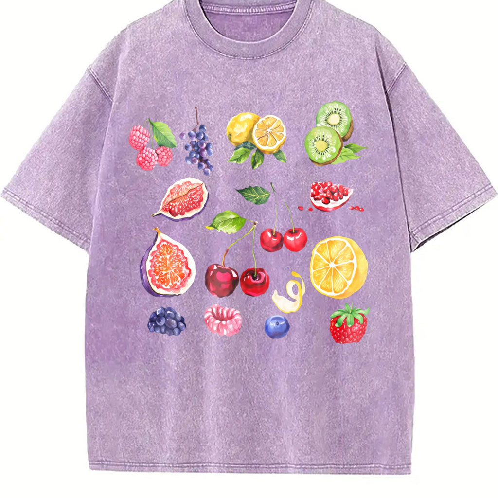Fruits And Berries 90s Vintage Washed T-Shirt product image 6