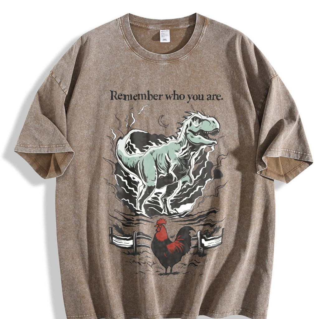 Remember Who You Are Dinosaur Vintage Washed T-Shirt product image 3