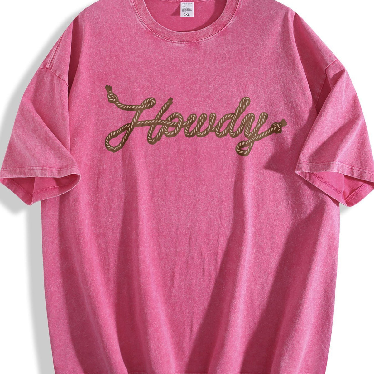 Howdy Rope Script Vintage Washed T-Shirt product image 5