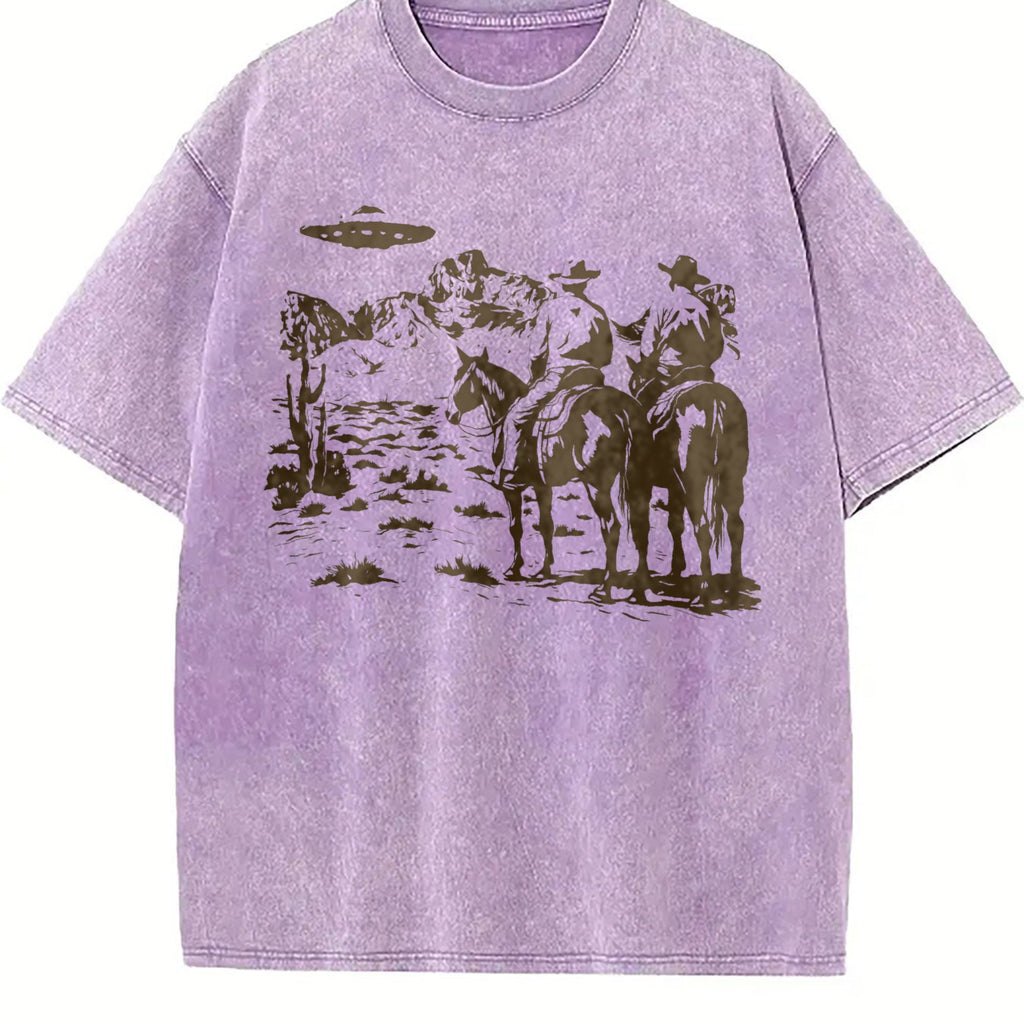 Cowboy UFO 90s Vintage Washed T-Shirt product image 6